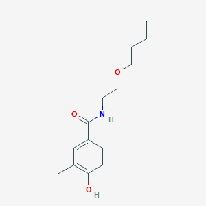 molecular formula C14H21NO3 B6630719 N-(2-butoxyethyl)-4-hydroxy-3-methylbenzamide 
