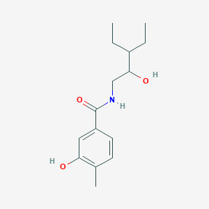 molecular formula C15H23NO3 B6630721 N-(3-ethyl-2-hydroxypentyl)-3-hydroxy-4-methylbenzamide 
