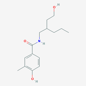 molecular formula C15H23NO3 B6630728 4-hydroxy-N-[2-(2-hydroxyethyl)pentyl]-3-methylbenzamide 