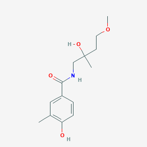 molecular formula C14H21NO4 B6630742 4-hydroxy-N-(2-hydroxy-4-methoxy-2-methylbutyl)-3-methylbenzamide 