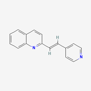 molecular formula C16H12N2 B6630759 2-(2-吡啶-4-基乙烯基)-喹啉 