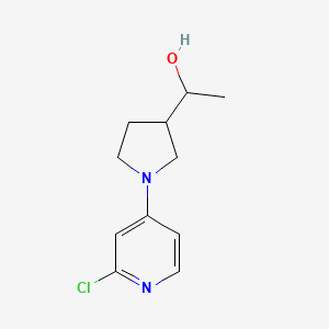 molecular formula C11H15ClN2O B6630764 1-[1-(2-Chloropyridin-4-yl)pyrrolidin-3-yl]ethanol 