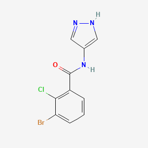 molecular formula C10H7BrClN3O B6630793 3-bromo-2-chloro-N-(1H-pyrazol-4-yl)benzamide 
