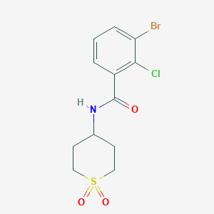 molecular formula C12H13BrClNO3S B6630804 3-bromo-2-chloro-N-(1,1-dioxothian-4-yl)benzamide 