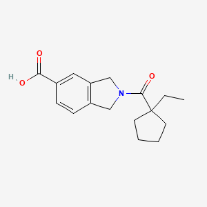 molecular formula C17H21NO3 B6630809 2-(1-Ethylcyclopentanecarbonyl)-1,3-dihydroisoindole-5-carboxylic acid 