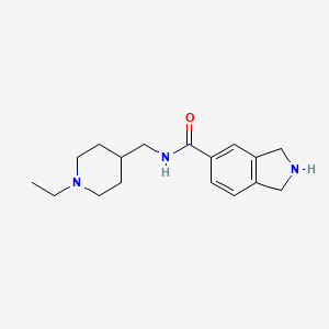 N-[(1-ethylpiperidin-4-yl)methyl]-2,3-dihydro-1H-isoindole-5-carboxamide