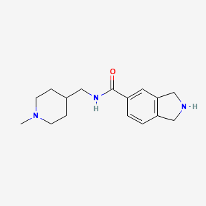 molecular formula C16H23N3O B6630822 N-[(1-methylpiperidin-4-yl)methyl]-2,3-dihydro-1H-isoindole-5-carboxamide 