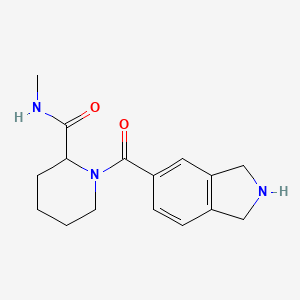 molecular formula C16H21N3O2 B6630826 1-(2,3-dihydro-1H-isoindole-5-carbonyl)-N-methylpiperidine-2-carboxamide 