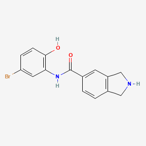 molecular formula C15H13BrN2O2 B6630834 N-(5-bromo-2-hydroxyphenyl)-2,3-dihydro-1H-isoindole-5-carboxamide 