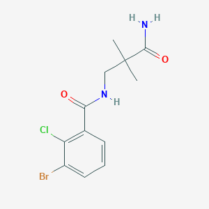 molecular formula C12H14BrClN2O2 B6630837 N-(3-amino-2,2-dimethyl-3-oxopropyl)-3-bromo-2-chlorobenzamide 