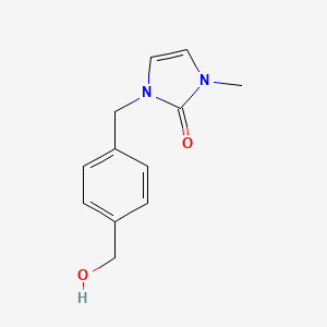 molecular formula C12H14N2O2 B6630861 1-[[4-(Hydroxymethyl)phenyl]methyl]-3-methylimidazol-2-one 