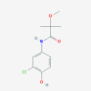molecular formula C11H14ClNO3 B6630883 N-(3-chloro-4-hydroxyphenyl)-2-methoxy-2-methylpropanamide 