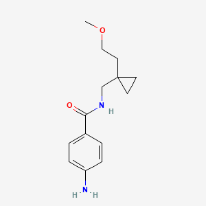 molecular formula C14H20N2O2 B6630884 4-amino-N-[[1-(2-methoxyethyl)cyclopropyl]methyl]benzamide 