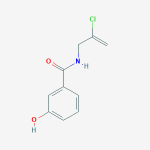 molecular formula C10H10ClNO2 B6630886 N-(2-chloroprop-2-enyl)-3-hydroxybenzamide 