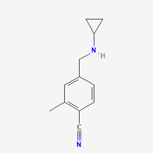 molecular formula C12H14N2 B6630888 4-[(Cyclopropylamino)methyl]-2-methylbenzonitrile 