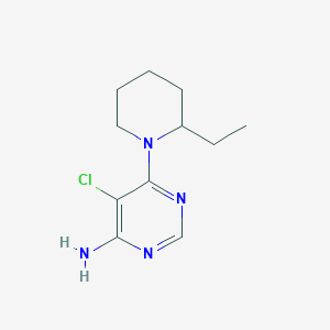 molecular formula C11H17ClN4 B6630902 5-Chloro-6-(2-ethylpiperidin-1-yl)pyrimidin-4-amine 