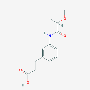 molecular formula C13H17NO4 B6630921 3-[3-(2-Methoxypropanoylamino)phenyl]propanoic acid 