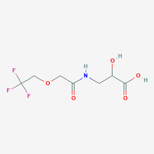 molecular formula C7H10F3NO5 B6630928 2-Hydroxy-3-[[2-(2,2,2-trifluoroethoxy)acetyl]amino]propanoic acid 