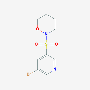 molecular formula C9H11BrN2O3S B6630942 2-(5-Bromopyridin-3-yl)sulfonyloxazinane 
