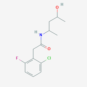 molecular formula C13H17ClFNO2 B6630976 2-(2-chloro-6-fluorophenyl)-N-(4-hydroxypentan-2-yl)acetamide 