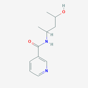 molecular formula C11H16N2O2 B6630988 N-(4-hydroxypentan-2-yl)pyridine-3-carboxamide 