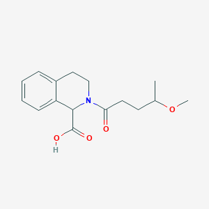 molecular formula C16H21NO4 B6631051 2-(4-methoxypentanoyl)-3,4-dihydro-1H-isoquinoline-1-carboxylic acid 