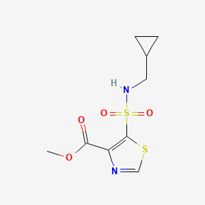 molecular formula C9H12N2O4S2 B6631063 Methyl 5-(cyclopropylmethylsulfamoyl)-1,3-thiazole-4-carboxylate 