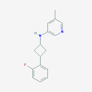 molecular formula C16H17FN2 B6631066 N-[3-(2-fluorophenyl)cyclobutyl]-5-methylpyridin-3-amine 