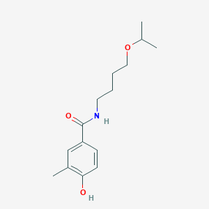 molecular formula C15H23NO3 B6631069 4-hydroxy-3-methyl-N-(4-propan-2-yloxybutyl)benzamide 
