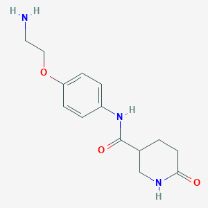 molecular formula C14H19N3O3 B6631088 N-[4-(2-aminoethoxy)phenyl]-6-oxopiperidine-3-carboxamide 