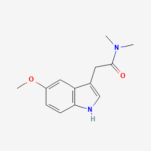 molecular formula C13H16N2O2 B6631100 2-(5-methoxy-1H-indol-3-yl)-N,N-dimethylacetamide 