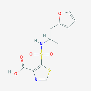 molecular formula C11H12N2O5S2 B6631104 5-[1-(Furan-2-yl)propan-2-ylsulfamoyl]-1,3-thiazole-4-carboxylic acid 