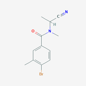 molecular formula C12H13BrN2O B6631128 4-bromo-N-(1-cyanoethyl)-N,3-dimethylbenzamide 
