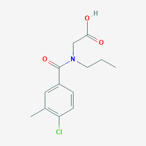 molecular formula C13H16ClNO3 B6631135 2-[(4-Chloro-3-methylbenzoyl)-propylamino]acetic acid 
