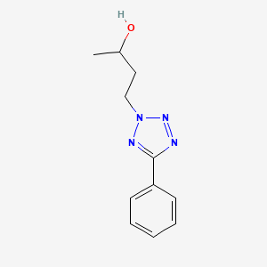 molecular formula C11H14N4O B6631156 4-(5-Phenyltetrazol-2-yl)butan-2-ol 