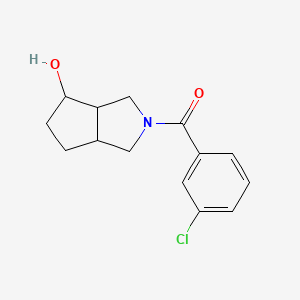 (3-chlorophenyl)-(4-hydroxy-3,3a,4,5,6,6a-hexahydro-1H-cyclopenta[c]pyrrol-2-yl)methanone