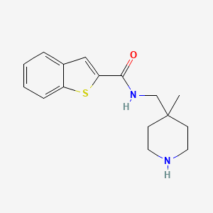 molecular formula C16H20N2OS B6631194 N-[(4-methylpiperidin-4-yl)methyl]-1-benzothiophene-2-carboxamide 