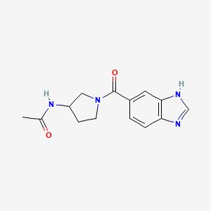 molecular formula C14H16N4O2 B6631219 N-[1-(3H-benzimidazole-5-carbonyl)pyrrolidin-3-yl]acetamide 