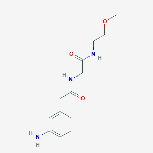 molecular formula C13H19N3O3 B6631238 2-(3-aminophenyl)-N-[2-(2-methoxyethylamino)-2-oxoethyl]acetamide 