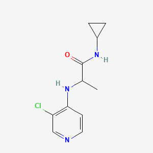 molecular formula C11H14ClN3O B6631251 2-[(3-chloropyridin-4-yl)amino]-N-cyclopropylpropanamide 