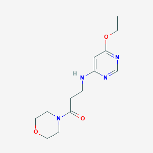 molecular formula C13H20N4O3 B6631298 3-[(6-Ethoxypyrimidin-4-yl)amino]-1-morpholin-4-ylpropan-1-one 