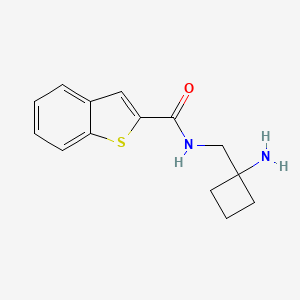 molecular formula C14H16N2OS B6631309 N-[(1-aminocyclobutyl)methyl]-1-benzothiophene-2-carboxamide 