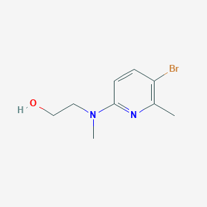 molecular formula C9H13BrN2O B6631313 2-[(5-Bromo-6-methylpyridin-2-yl)-methylamino]ethanol 