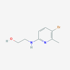molecular formula C8H11BrN2O B6631319 2-[(5-Bromo-6-methylpyridin-2-yl)amino]ethanol 