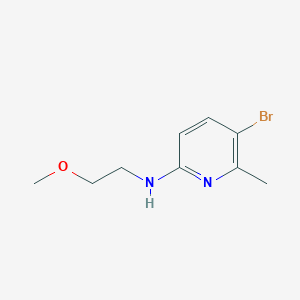 molecular formula C9H13BrN2O B6631327 5-bromo-N-(2-methoxyethyl)-6-methylpyridin-2-amine 