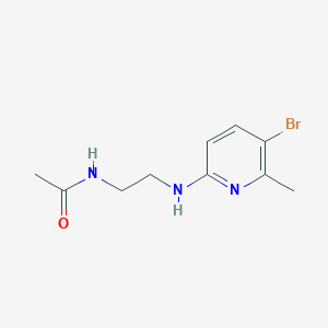 molecular formula C10H14BrN3O B6631336 N-[2-[(5-bromo-6-methylpyridin-2-yl)amino]ethyl]acetamide 