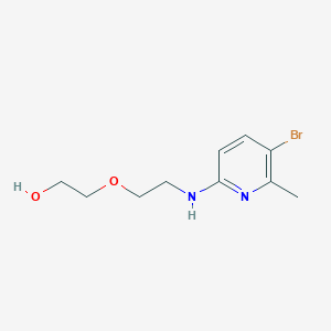 molecular formula C10H15BrN2O2 B6631339 2-[2-[(5-Bromo-6-methylpyridin-2-yl)amino]ethoxy]ethanol 