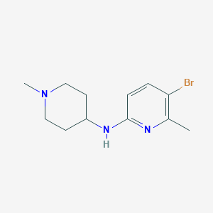 molecular formula C12H18BrN3 B6631347 5-bromo-6-methyl-N-(1-methylpiperidin-4-yl)pyridin-2-amine 