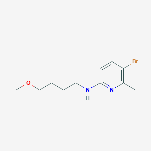 molecular formula C11H17BrN2O B6631358 5-bromo-N-(4-methoxybutyl)-6-methylpyridin-2-amine 