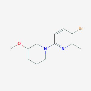 molecular formula C12H17BrN2O B6631389 3-Bromo-6-(3-methoxypiperidin-1-yl)-2-methylpyridine 